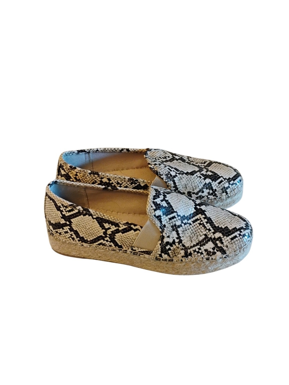 Sam Edelman Circus Women Slip-On Espadrille Sneakers in Snake Print SZ 10